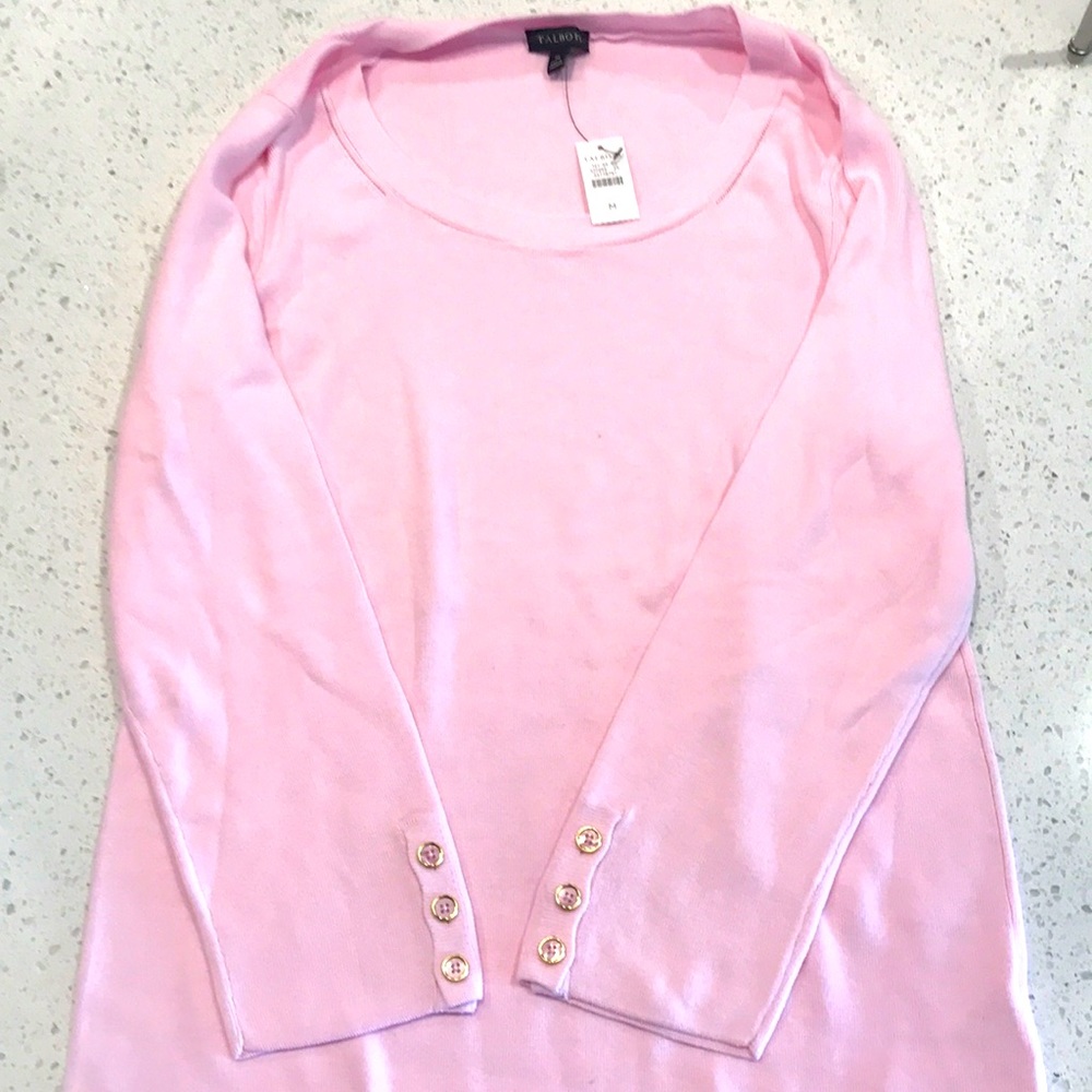 Talbots light sweater pink NWT 3/4 shirt
